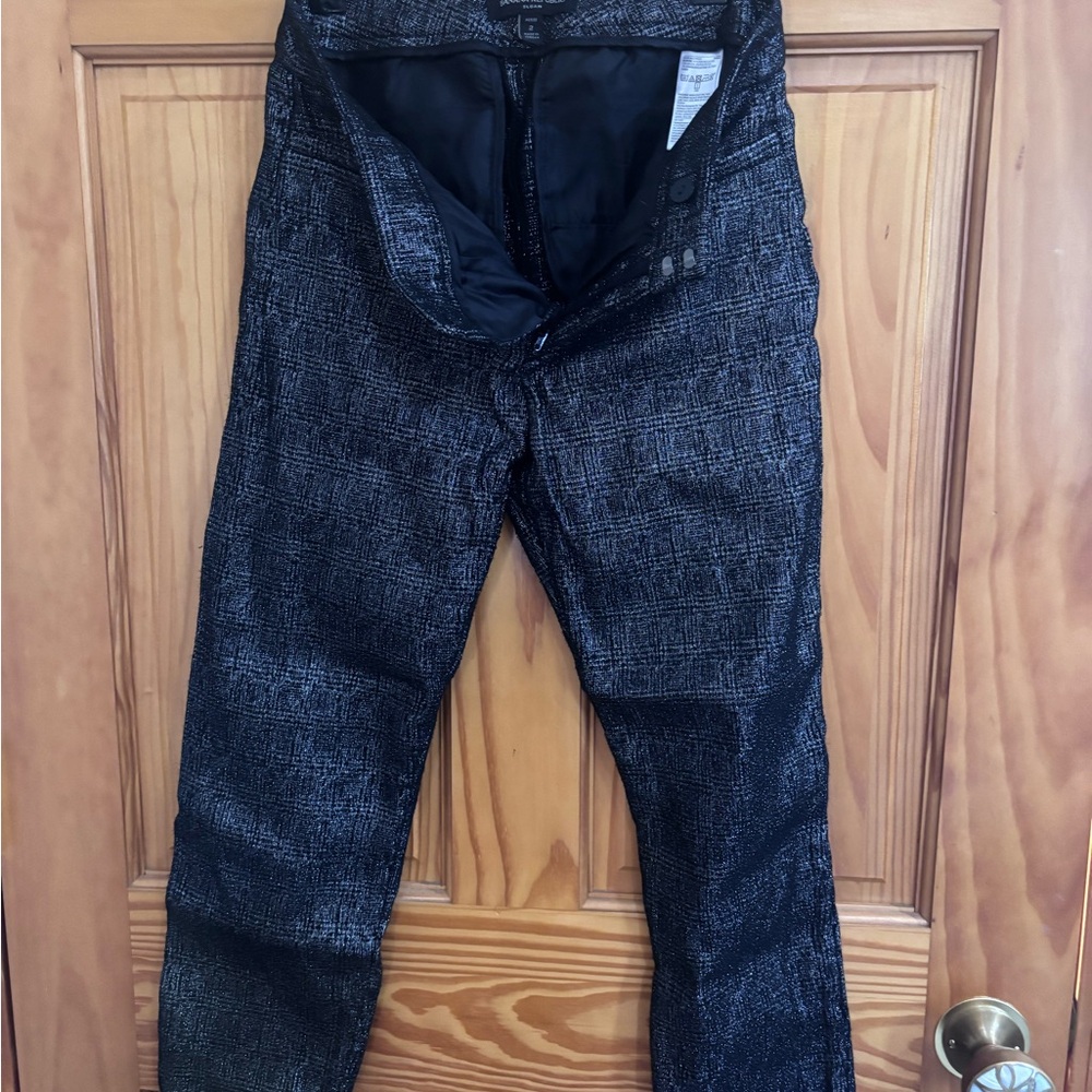 Banana Republic Black and silver Textured Pants